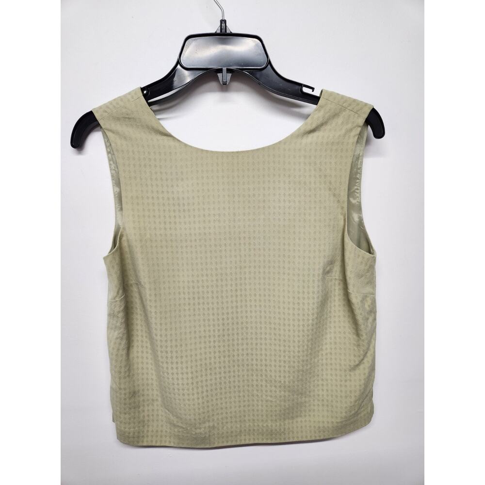 Vintage Tommy Bahama Women's 100% Silk Sleeveless Top, Size Sm, Buckwheat Color